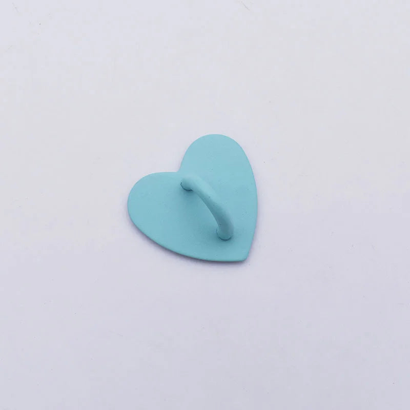 1pcs Self Adhesive Metal Heart Phone Charm Holder Mobile Phone Case Finger Ring Stand Hooks Buckle Charms Clasp Accessories New