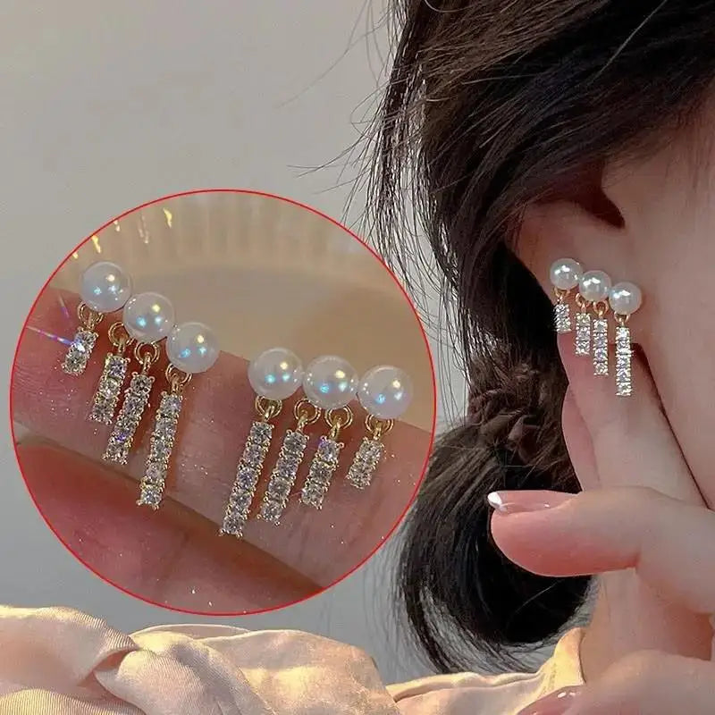 925 Silver Needle Purple Butterfly Long Tassel Earrings For Women Jewelry 2026 Trending Korean Fashion Luxury Crystal Earrings