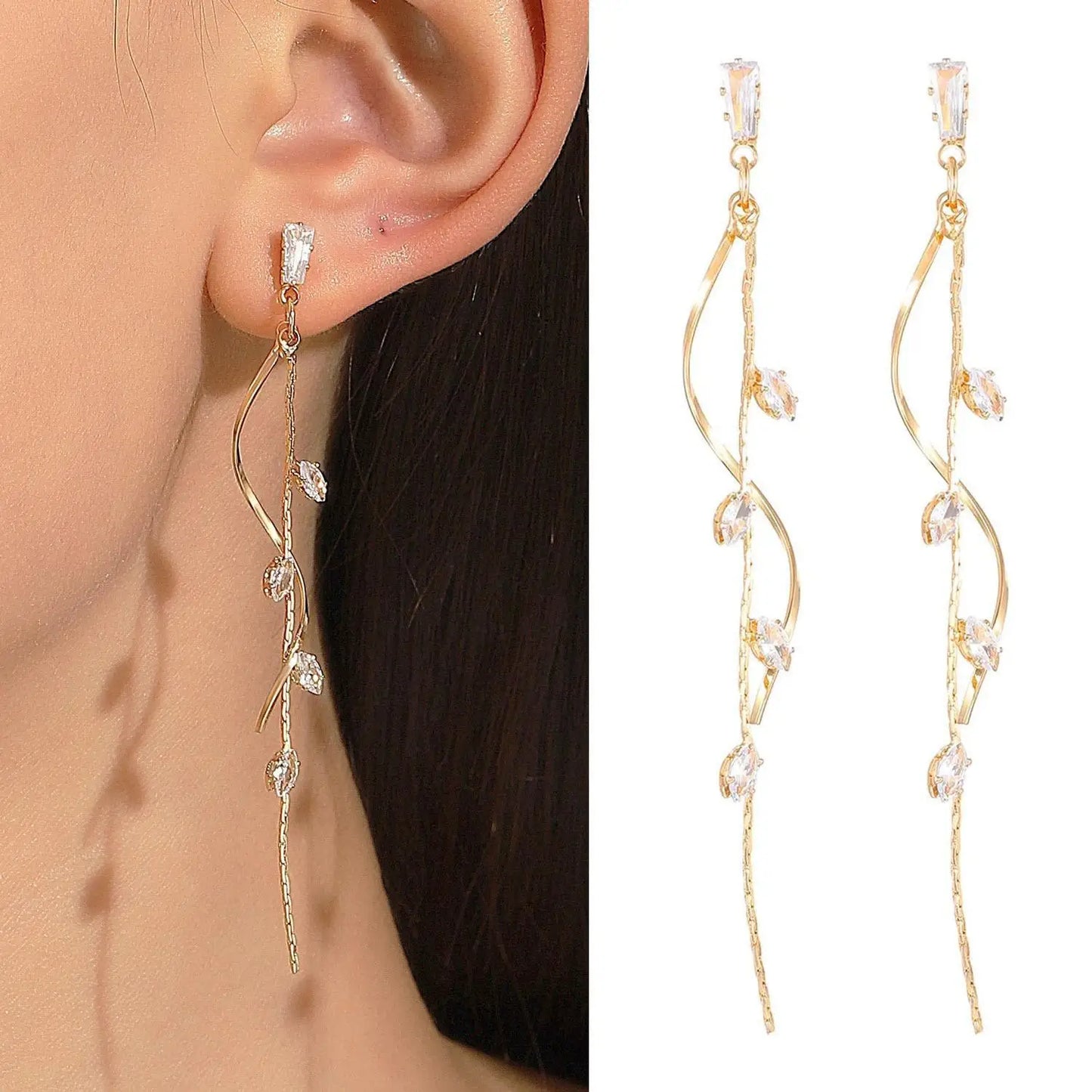 925 Silver Needle Purple Butterfly Long Tassel Earrings For Women Jewelry 2026 Trending Korean Fashion Luxury Crystal Earrings