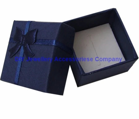 24pcs/Lot Fashion Ribbon Jewelry Box  Multi Colors Ring Earrings Pendant 4x4x3cm Display Packaging Gift