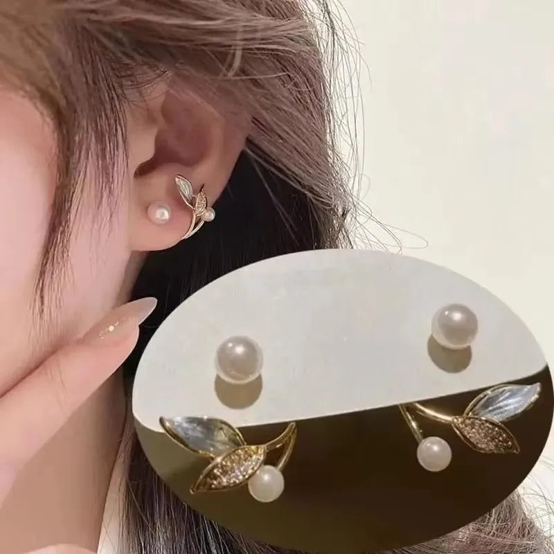 925 Silver Needle Korean Fashion Zircon Geometric Earrings For Women Jewelry 2026 Trending Luxury Crystal Cross Stud Earrings