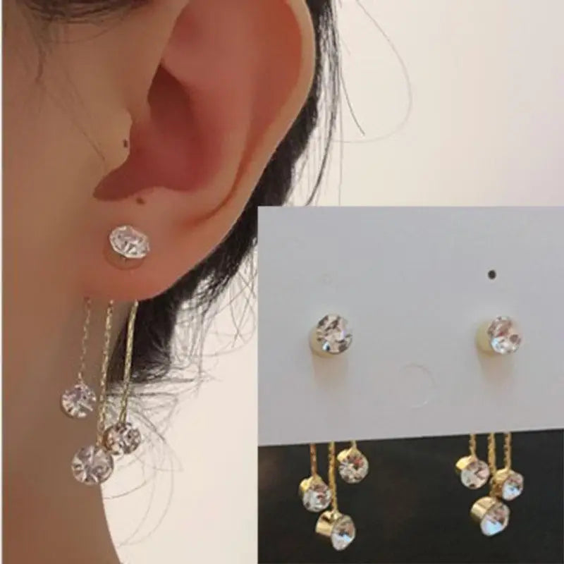 925 Silver Needle Korean Fashion Pearl Tassel Earrings For Women Jewelry 2026 Trending New Luxury Women's Zircon Pearl Earrings
