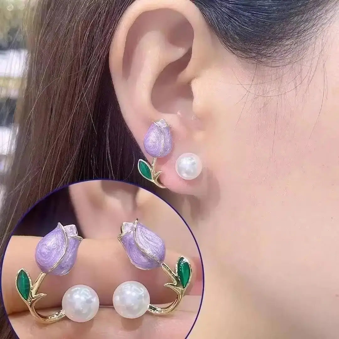 925 Silver Needle Hollow Crystal Swan Earrings For Women Korean Jewelry 2026 Trending New Luxury Animal Pearl Stud Earrings Gift