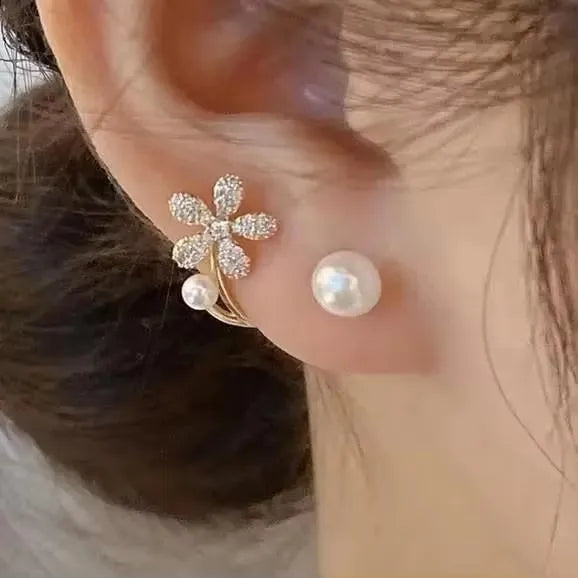 925 Silver Needle Korean Fashion Zircon Geometric Earrings For Women Jewelry 2026 Trending Luxury Crystal Cross Stud Earrings