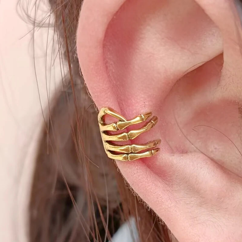 1/2PC Retro Romantic Rose Piercing Cartilage Earrings Ear Clip hoop for Women Girl Trendy Wedding Party Jewelry Birthday Gifts
