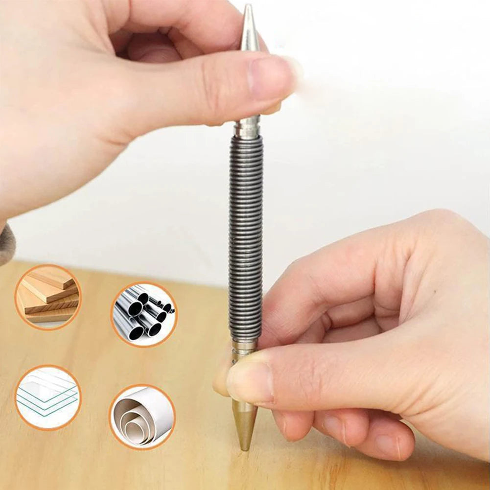 2pcs/set Double-head Spring Nail 3500 PSI Hinge Pin Remover Hammerless Nail Kit Multi-fonction 1/16 Inch & 1/32 Inch Punch Tools