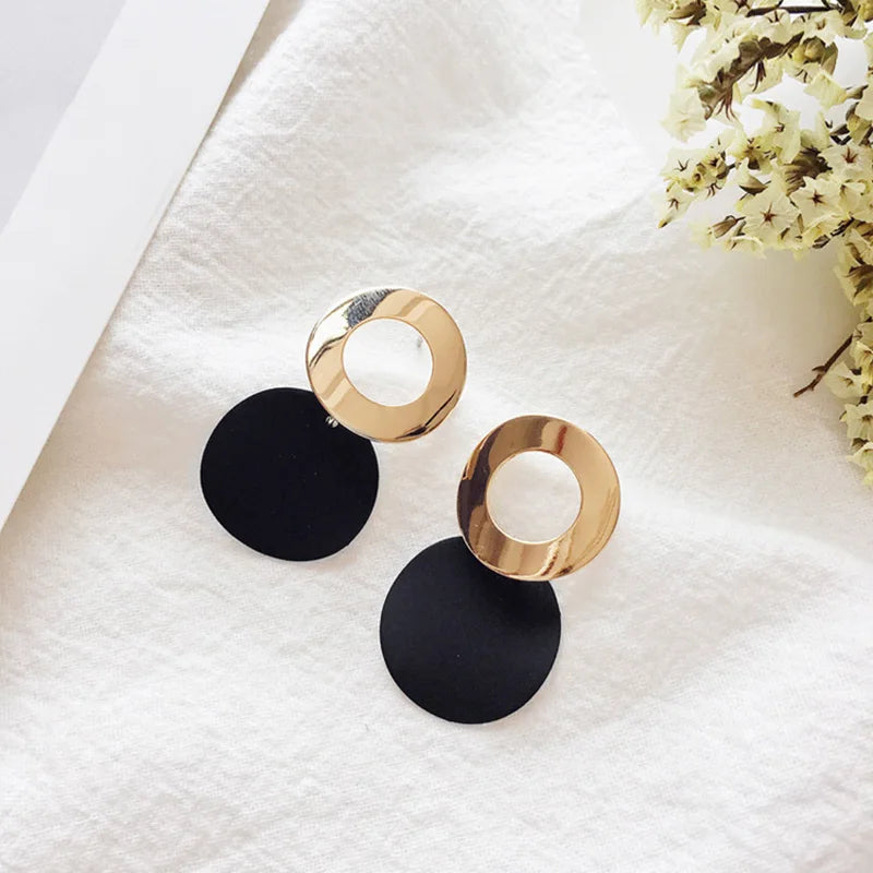 Colorful Metal Dangle Earrings for Women Personality Fashion Drop Earrings Flower Heart Pendants Earrings pendientes mujer