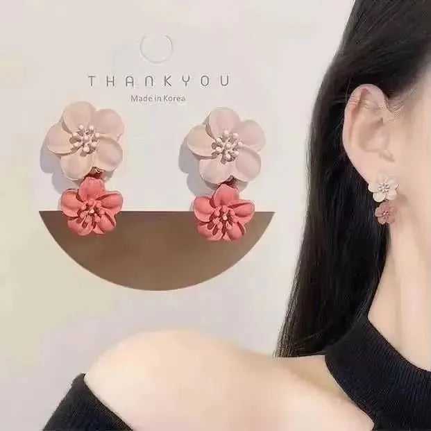 925 Silver Needle Korean Fashion Zircon Geometric Earrings For Women Jewelry 2026 Trending Luxury Crystal Cross Stud Earrings