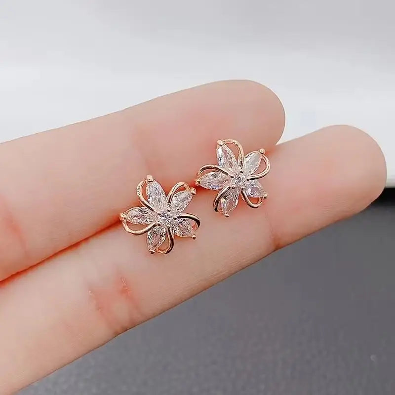 925 Silver Needle Korean Fashion Crystal Heart Earrings For Women Jewelry 2026 Trending New Luxury Women's Hoop Earrings Brincos