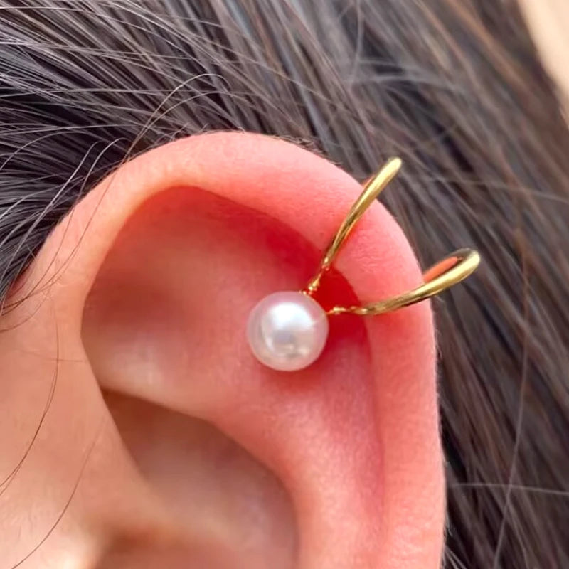 1/2PC Retro Romantic Rose Piercing Cartilage Earrings Ear Clip hoop for Women Girl Trendy Wedding Party Jewelry Birthday Gifts