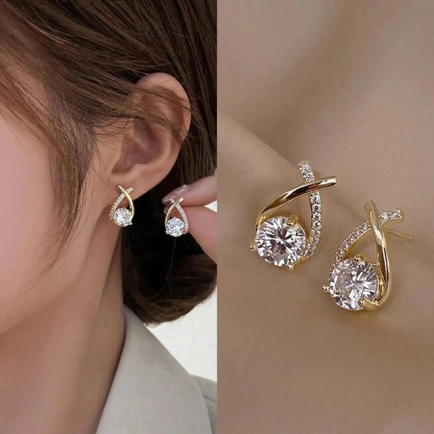 925 Silver Needle Green Flower Earrings For Women Korean Fashion Jewelry 2026 Trending Luxury Zircon Leaf Women's Stud Earrings