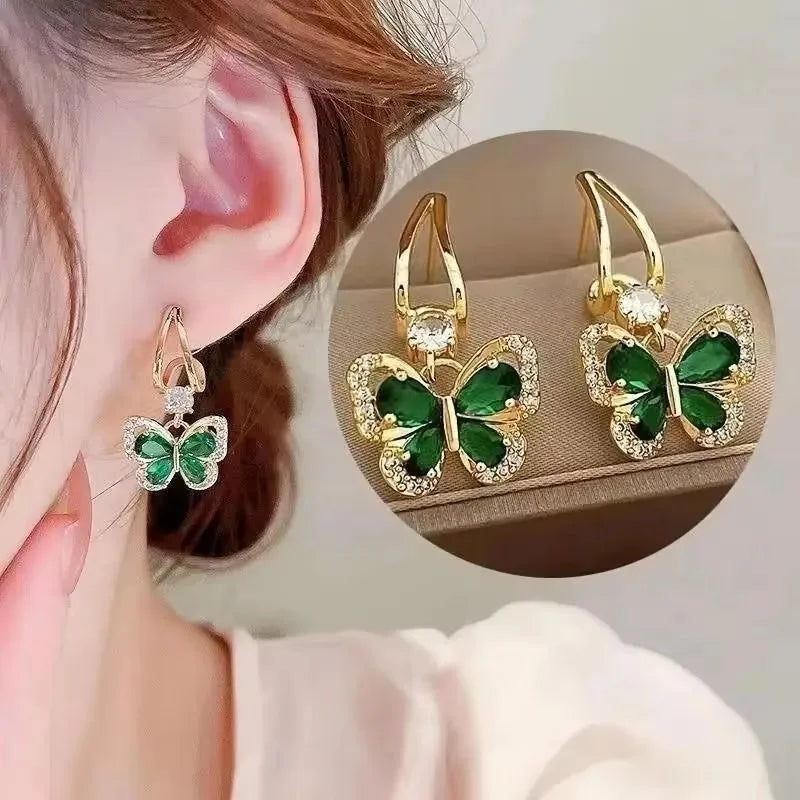 925 Silver Needle Korean Fashion Zircon Geometric Earrings For Women Jewelry 2026 Trending Luxury Crystal Cross Stud Earrings