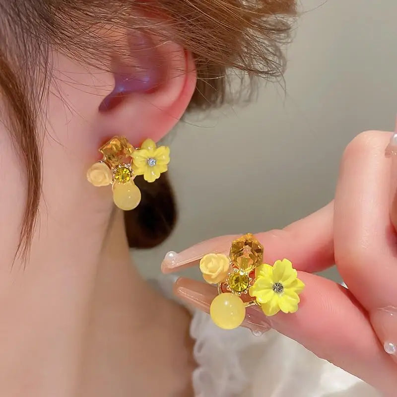 925 Silver Needle Vintage Green Crystal Butterfly Drop Earrings For Women Jewelry 2026 Trending Luxury Zircon Women's Earrings