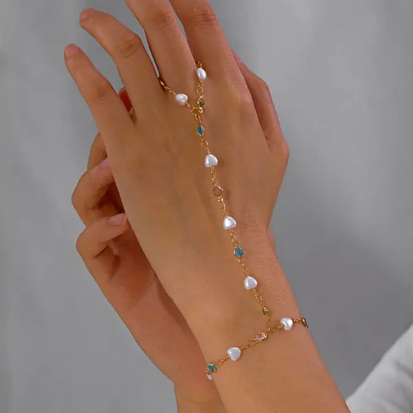 Elegant Red Crystal Zircon Metal Chain Bracelets for Women Colorful Heart Bracelets Party Wedding Wrist Charms Jewelry Gift