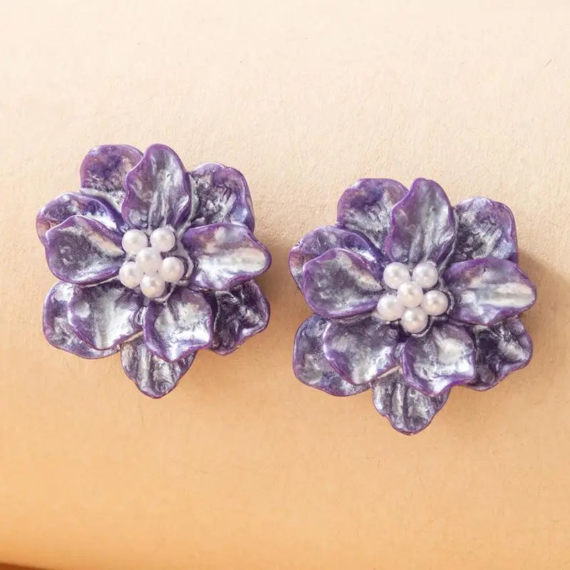 925 Silver Needle Korean Fashion Bowknot Tulip Earrings For Women Jewelry 2026 Trending New Women's White Flower Earrings Brinco