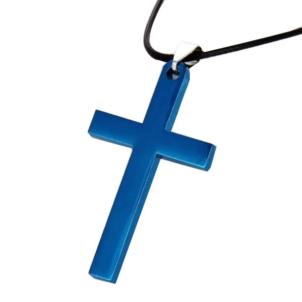 Men Clavicle Chain Simple Cross Pendant Necklaces Alloy Necklace Chain Jewelry Chain Choker Christmas Day Gift Women Necklace