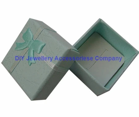 24pcs/Lot Fashion Ribbon Jewelry Box  Multi Colors Ring Earrings Pendant 4x4x3cm Display Packaging Gift
