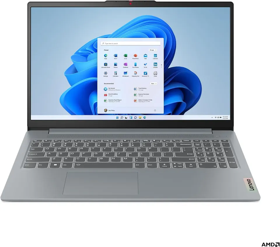 Lenovo IdeaPad Slim 3 15AMN8 laptop (UAE Version) | 15.6" FHD (1920x1080) Display, AMD Ryzen 5 40, 8GB RAM, 512GB SSD, Win11, Arctic Grey